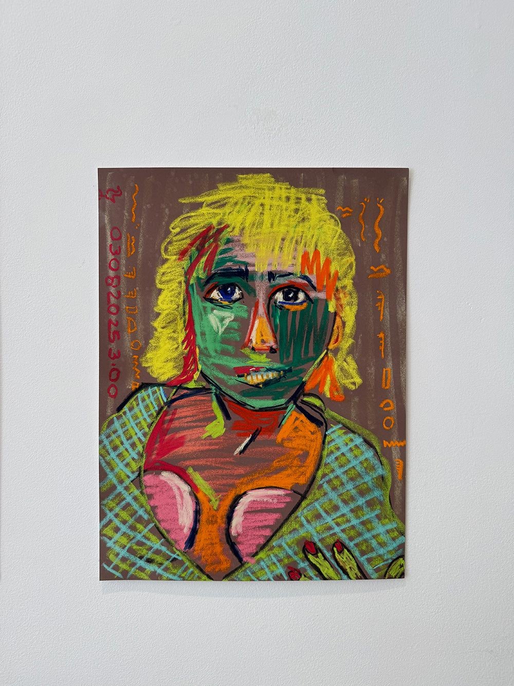 Woman-With-the-Green-Face,-Pastels-on-A4_Wendy-Freestone